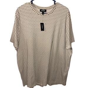 Express men’s tan patterned short sleeve cotton spandex blend t-shirt NWT (XL)